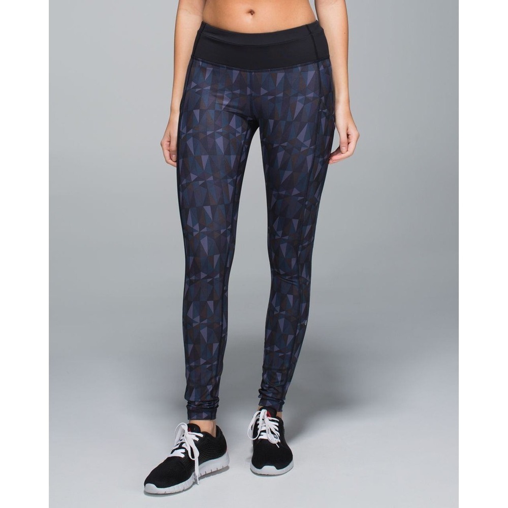 Lululemon‎ Speed Tight IV Geometric Prism Blue Purple Athletic Leggings Size 8